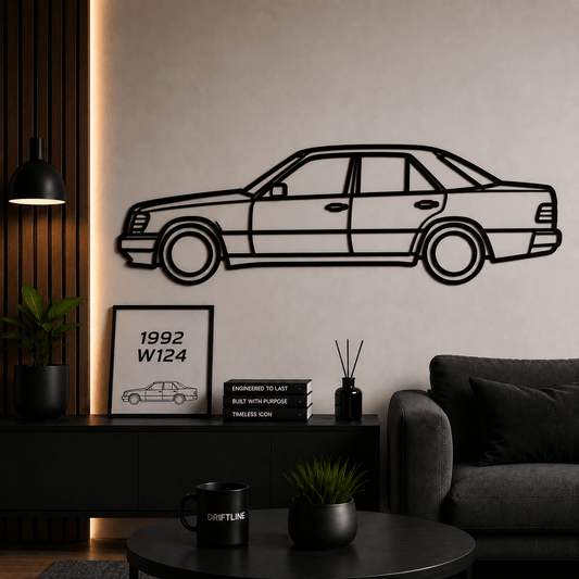 1992 W124 Siluetă Auto Minimalistă