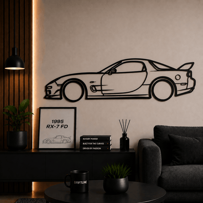 1995 RX-7 FD Siluetă Auto Minimalistă
