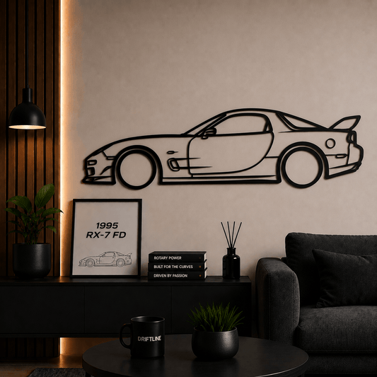 1995 RX-7 FD Siluetă Auto Minimalistă