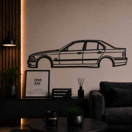 1998 E36 Siluetă Auto Minimalistă