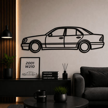 2001 W210 Siluetă Auto Minimalistă