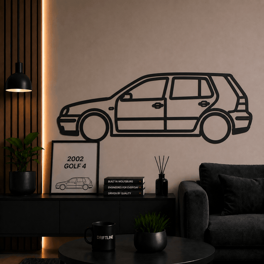 2002 Golf 4 Siluetă Auto Minimalistă
