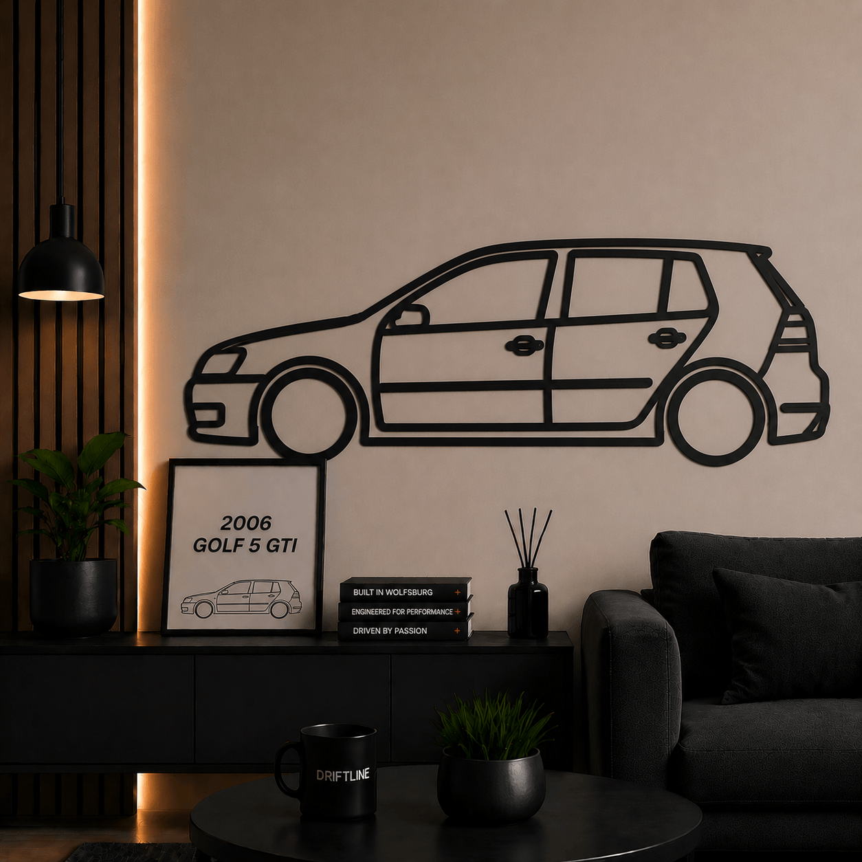 2006 Golf 5 GTI Siluetă Auto Minimalistă