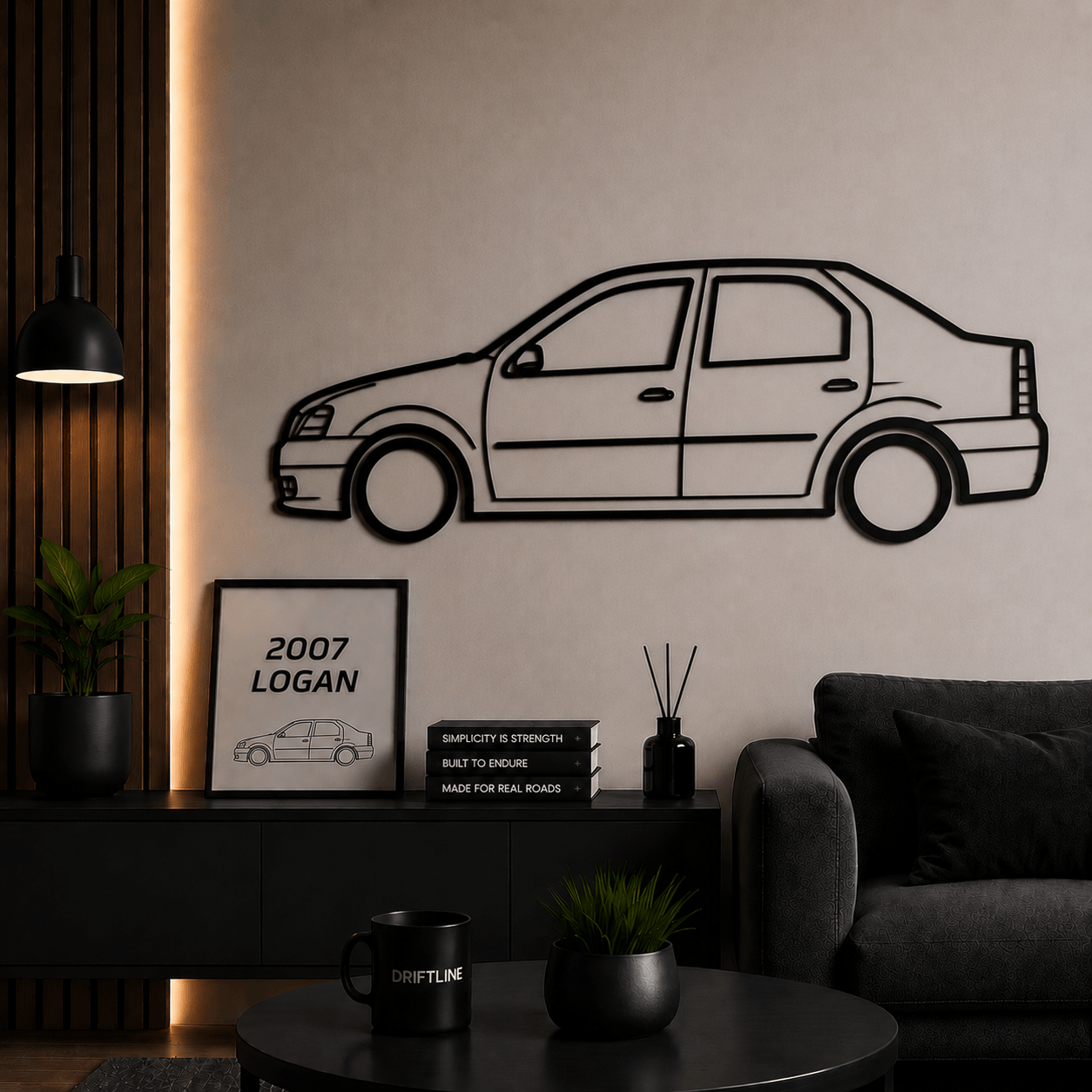 2007 Logan Siluetă Auto Minimalistă