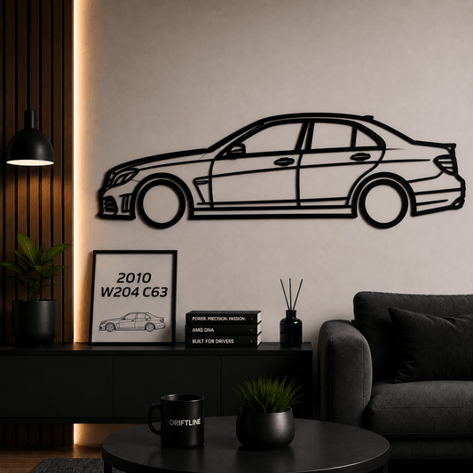 2010 W204 C63 Siluetă Auto Minimalistă