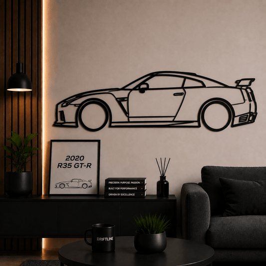 2020 R35 GT-R Siluetă Auto Minimalistă