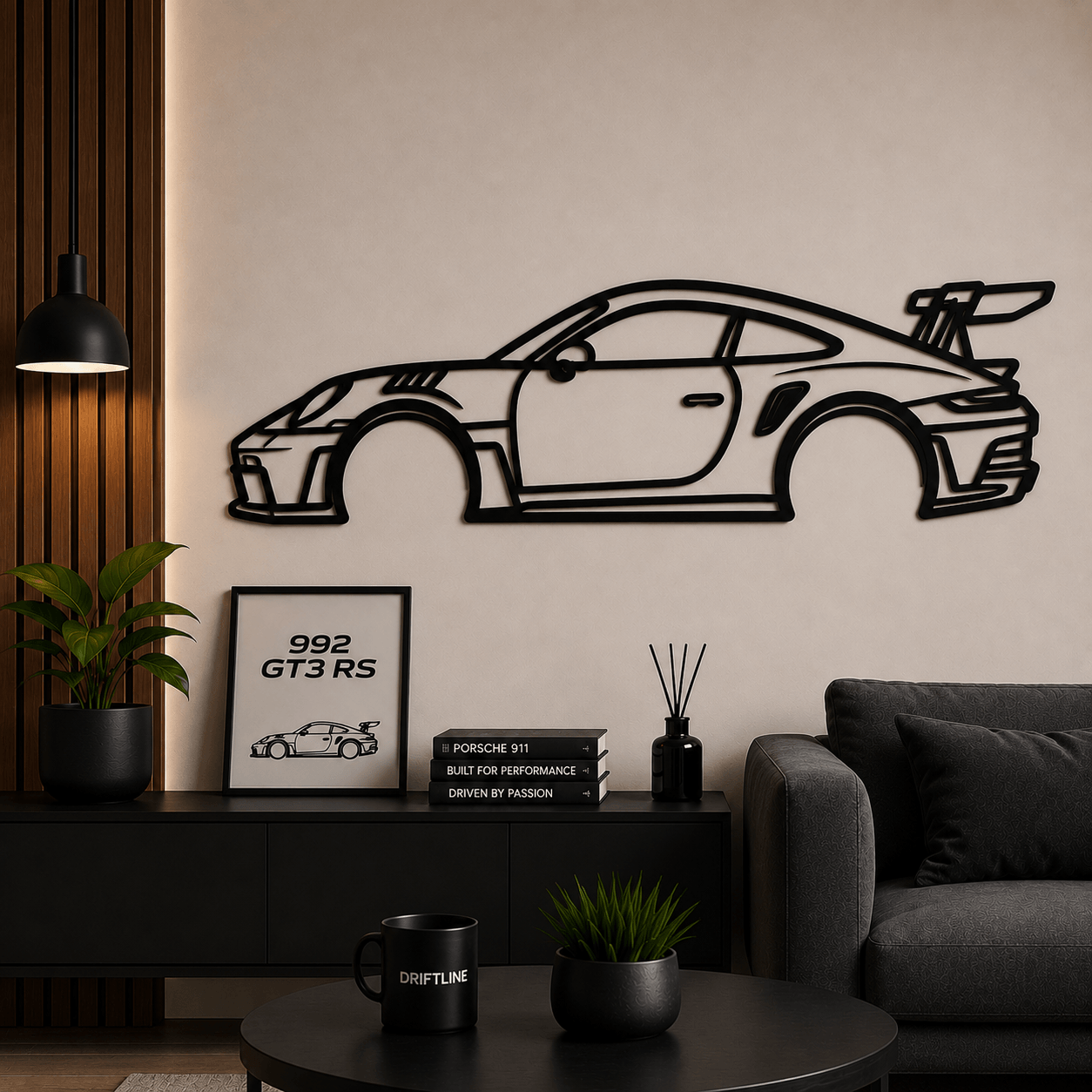 2023 992 GT3 RS Siluetă Auto Minimalistă